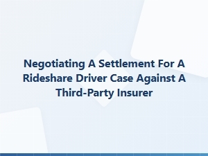 Settlement Negotiation for Rideshare Driver Cases